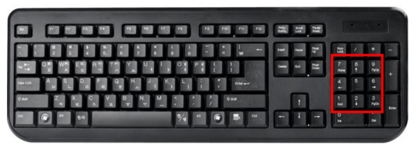 我的键盘上的数字键变成了上下左右键，如何让数字键还原啊？
